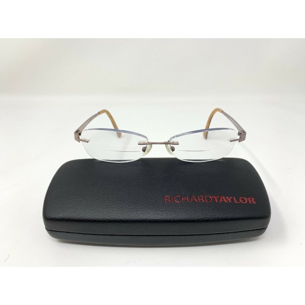 Richard Taylor Titanium Kamara EYEGLASSES FRAMES 49 [] 17-140 Rimless Brown